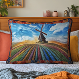 Quilted cushion cover with colourful tulips NCU0VL2033