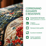 Quilted sofa cover with festive welcome NCU0TV880