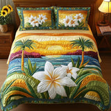 Quilted Bed Cover Set - Aloha Spirit
