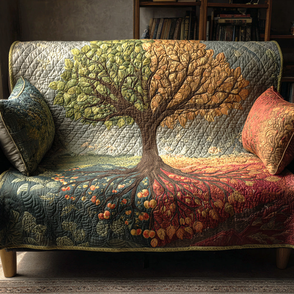 Quilted Sofa Cover Tree of Life – Soft to the Touch