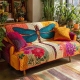 Quilted Sofa Cover Dragonfly