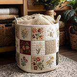Quilted Laundry Basket — Floral Aura
