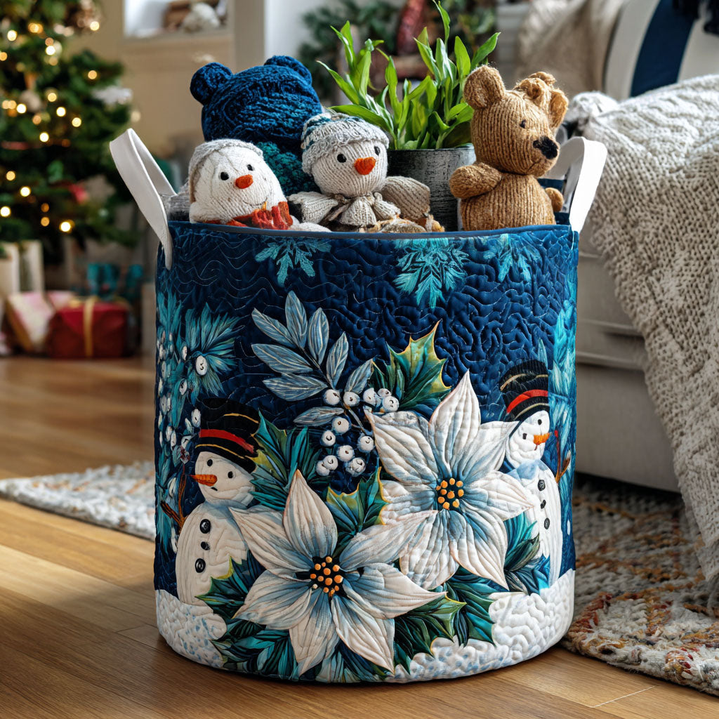 Quilted laundry basket with Christmas design NCU0QN032