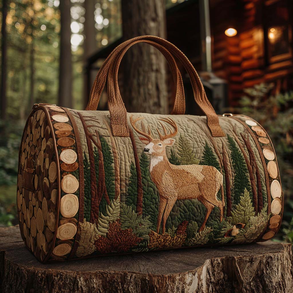 Quilted Travel Bag with Deer NCU0VT279