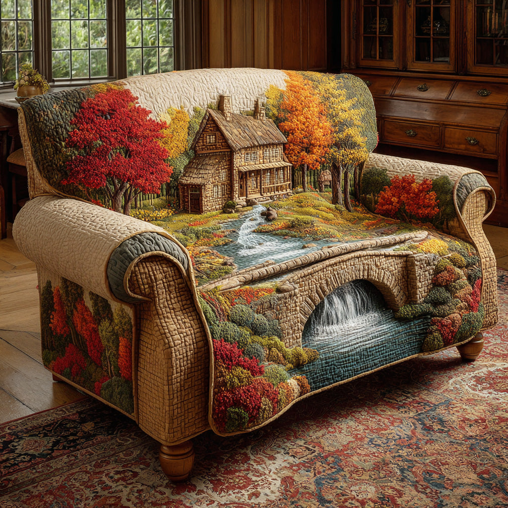 Quilted Sofa Cover Forest – for Living Room