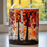 Quilted Laundry Basket with Forest Landscape NCU0QN056