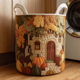 Quilted Laundry Basket — Autumn Leaves
