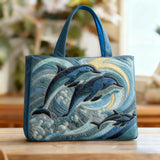 Artisan Dolphin Tote Bag Inspired by the Ocean