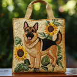 Floral-Patterned German Shepherd Tote