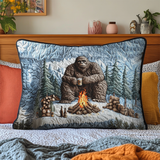 Quilted cushion cover with legendary figure in the woods NCU0DK8140