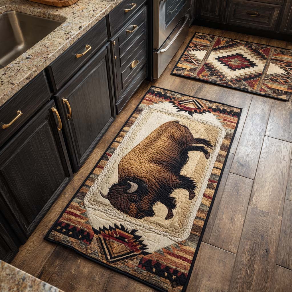 Non-slip kitchen rug with dreamcatcher pattern NCU0VT322