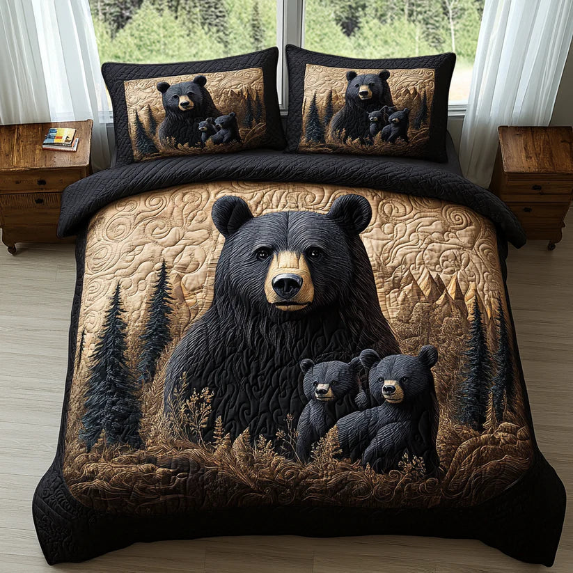Quilted Cover Set - Woodland Animals