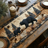 Quilted Tablecloth - Family of Black Bears