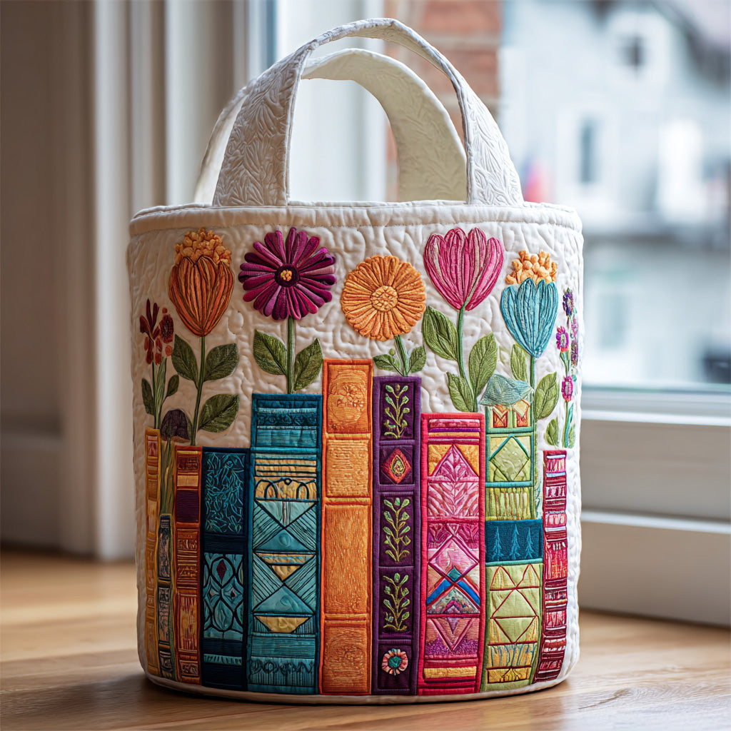 Quilted Laundry Basket — Literary Garden