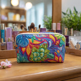 Quilted beauty case with flowers and vines NCU0PT9616