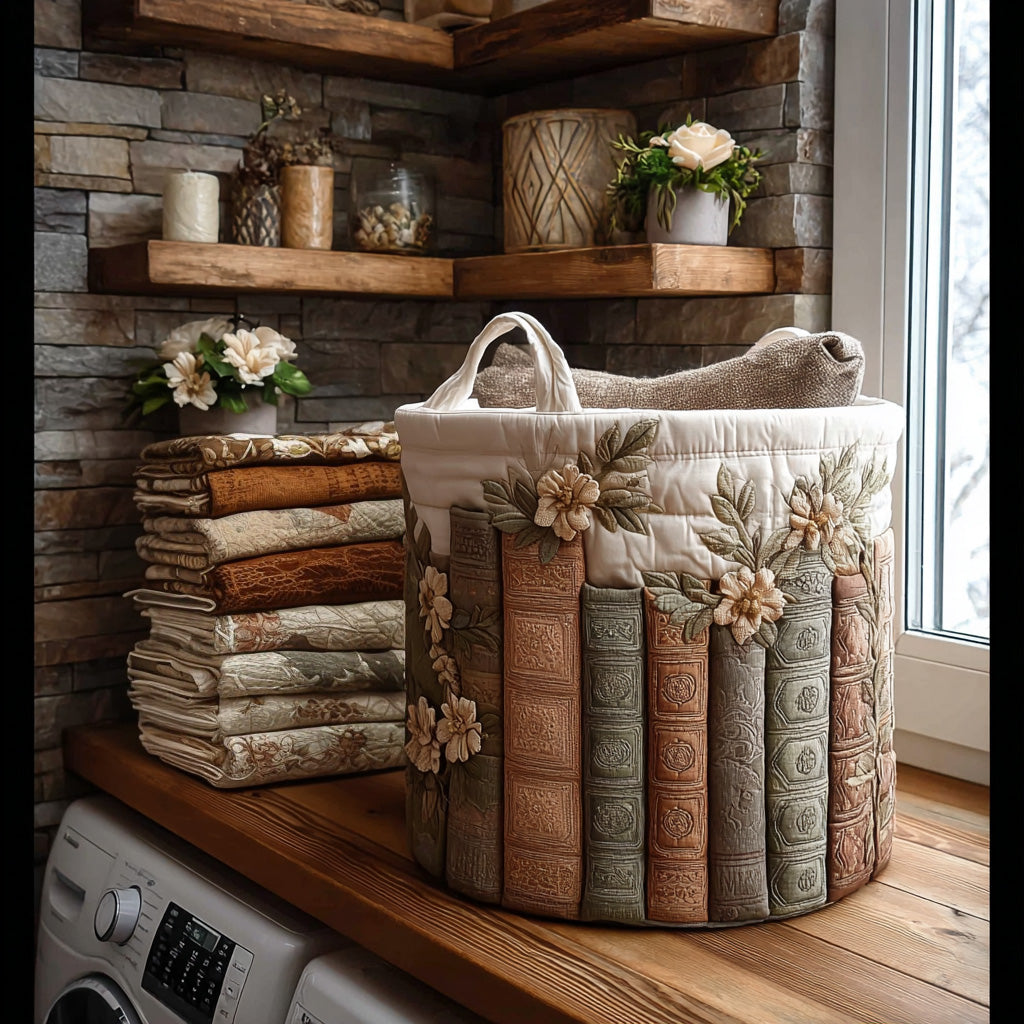 Quilted Laundry Basket — Literary Garden