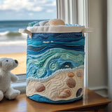 Quilted Laundry Basket — Ocean
