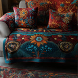 Quilted sofa cover with boho meadow NCU0PT10051