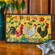 Quilted Bright Chicken Meadow Placemat NCU0TL224