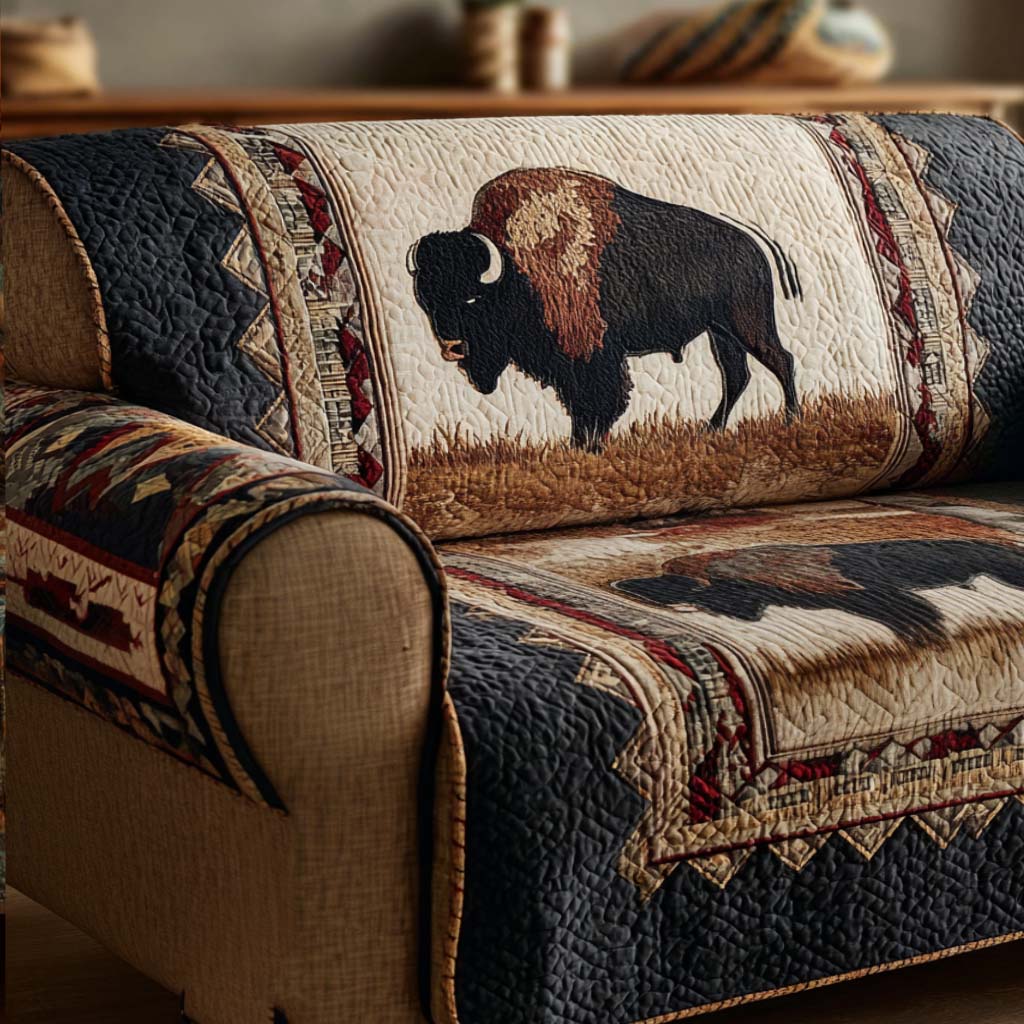Quilted Sofa Cover Wild Harmony – Non-Slip