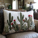 Quilted Cushion Cover with Cactus NCU0PT8625