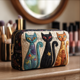 Quilted beauty case with luminous cat NCU0DK10145