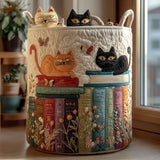 Quilted laundry basket with cats NCU0PTT2478