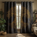 Quilted Curtains Celestial Tree of Life NCU0HH1059