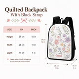 Custom Hippie Van Quilted Backpack with Black Strap - Model LD07
