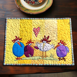 Quilted Placemat with Chicken NCU0VT02