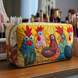 Quilted beauty case with chickens in the meadow NCU0DK10289