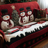 Quilted Sofa Cover Christmas Smiles