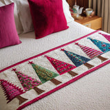 Quilted Bed Runner with Christmas Trees NCU0NT9785
