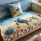 Quilted Sofa Cover Coastal Charm