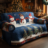 Quilted Sofa Cover Frosty Night
