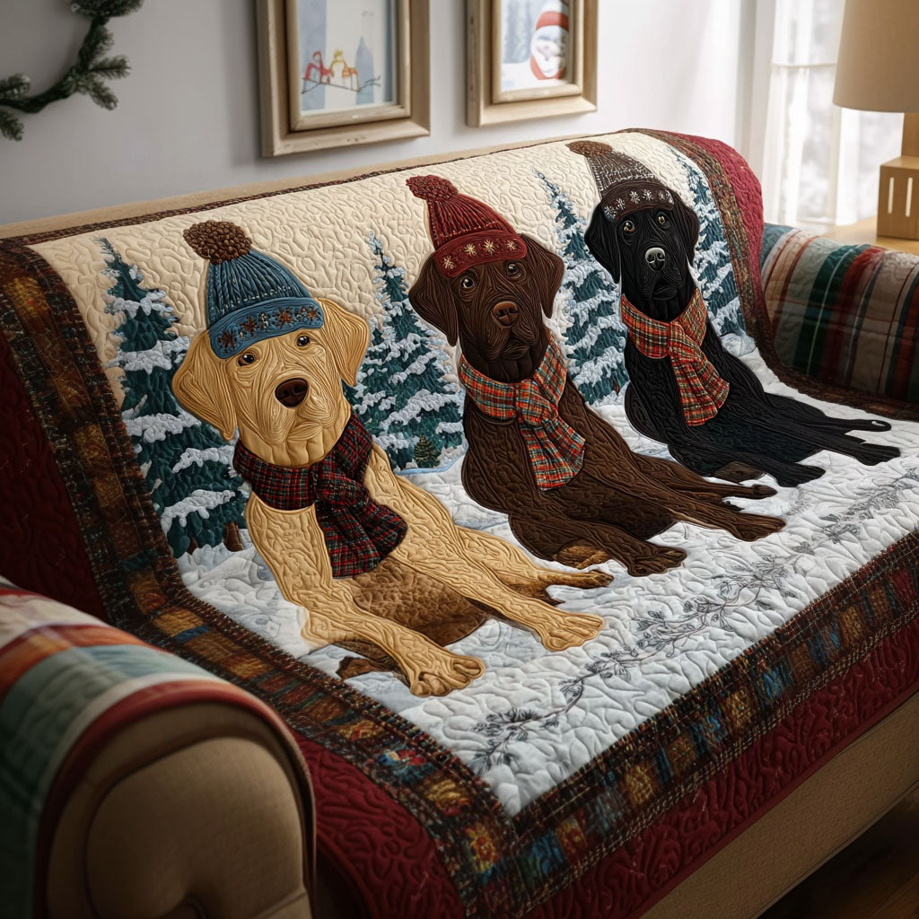 Quilted Sofa Cover with Labrador Retriever NCU0VT339