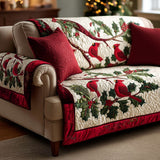 Quilted Sofa Cover Cardinali Cremisi