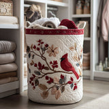 Quilted Laundry Basket — Crimson Leaves