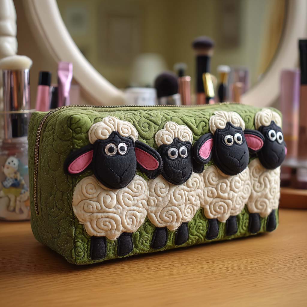 Quilted beauty case with sheep NCU0VT287
