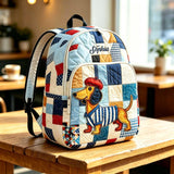 Adorable Personalized Quilted Dachshund Backpack TG47
