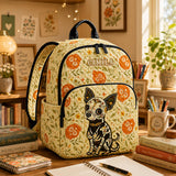 Custom Sugar Skull Chihuahua Quilted Backpack TN64