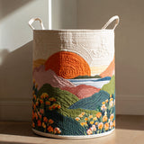Quilted laundry basket with floral pattern NCU0PTT1190