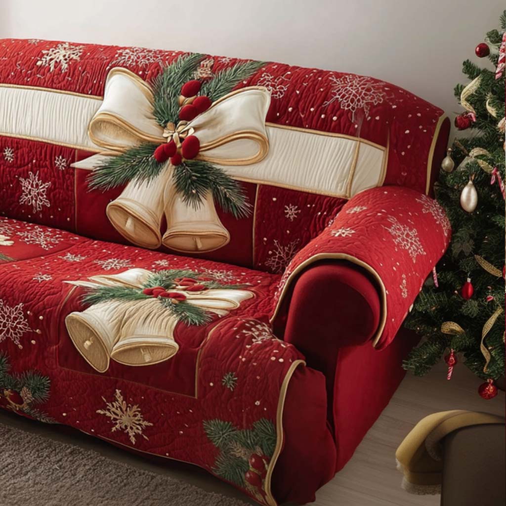 Quilted Sofa Cover Friends in the Snow