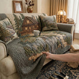 Quilted sofa cover with woodland pattern NCU0TD1797