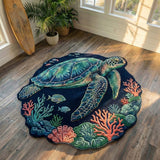 Custom Shaped Deep Turtle Area Rug NCU0HH1972