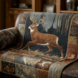 Quilted Sofa Cover Deer in the Woods