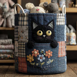 Quilted Laundry Basket — Denim Quilted