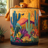 Quilted Laundry Basket — Desert Landscape