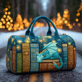 Quilted travel bag with dragon and antique book NCU0TD868