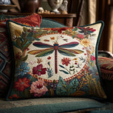 Elegant Dragonfly Quilted Cushion Cover NCU0PT8212
